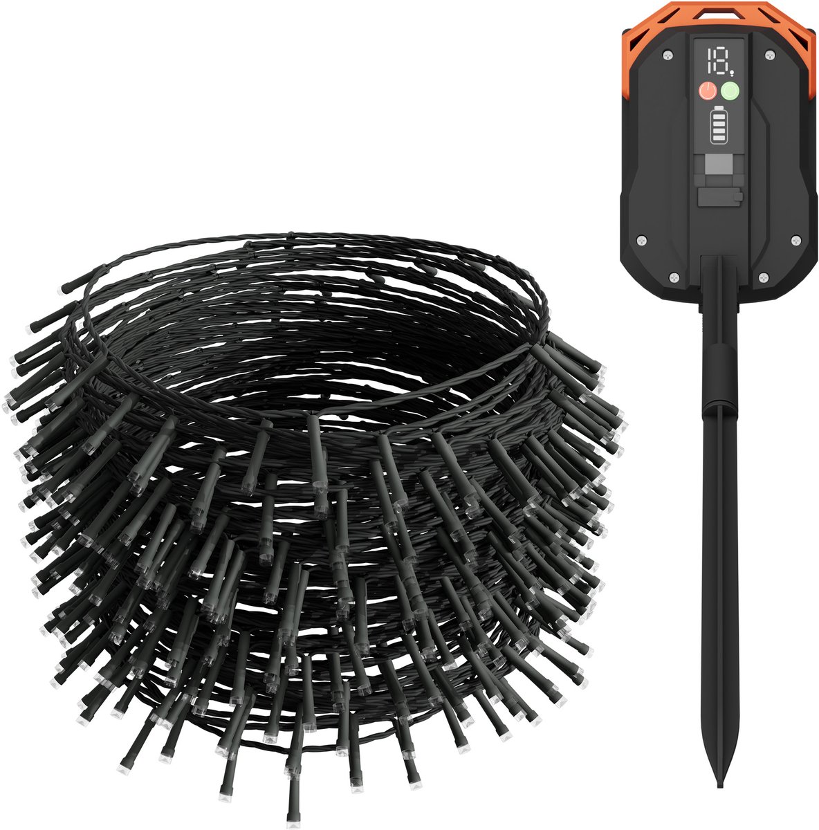 Zonne-energie Lichtslang 300 LED - 13 Lichtmodi, IP44 Waterdicht, Met Afstandsbediening & Zonnepaneel - Voor Tuin, Feesten, Kerst – foto 5