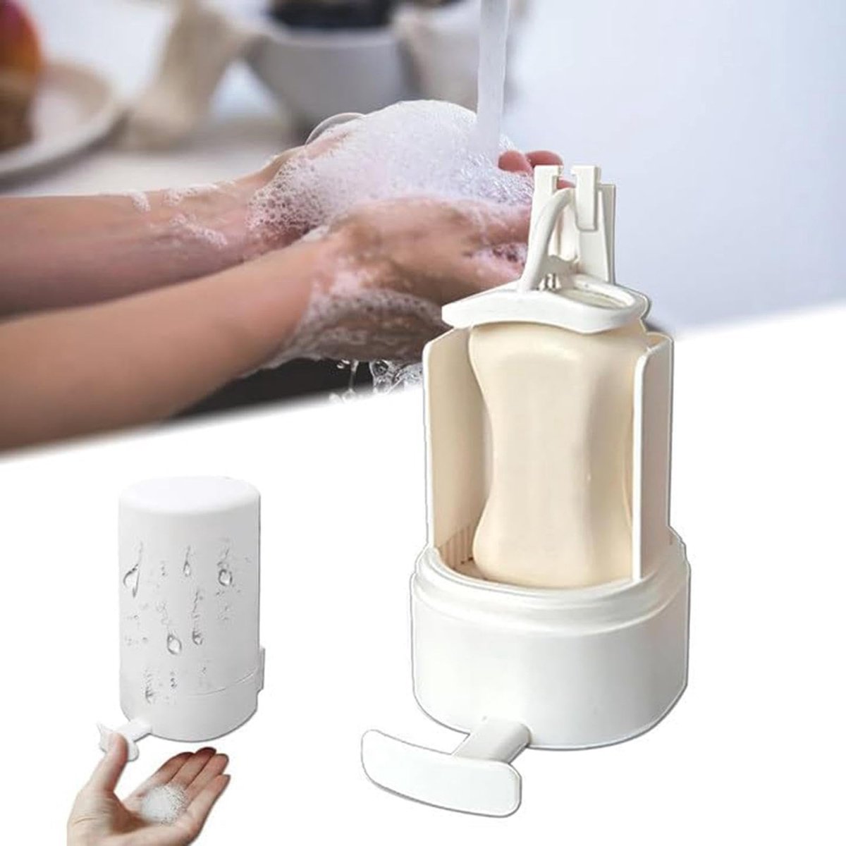 longziming -Zeepdispenser - Navulbare Zeepmolen van Duurzaam ABS-Materiaal - Draagbaar - Lekvrij - Hoog Efficiënt voor Thuis & Outdoor - Gebruikgebruik in de badkamer - keuken en op reis