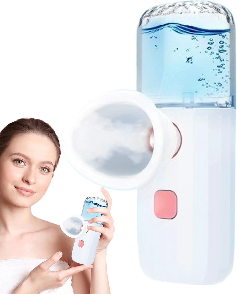 Nano Mist Sprayer, Draagbare Oogstomer, Gezichts Hydratatie Apparaat, Kalmerende Mist Verfrissende Oogverzorging Ideaal voor Schermgebruikers en Studenten