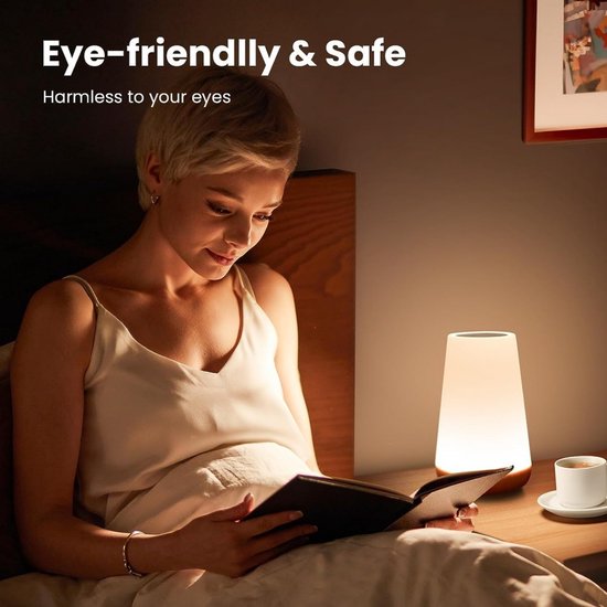 LED-nachtlampje voor naast het bed, met aanraakbediening en afstandsbediening, dimbaar, 13 RGB-kleuren, 5 helderheidsniveaus, oplaadbaar, draagbaar, voor baby's, kinderen, kinderkamer, slaapkamer, badkamer en camping. van Gritin — afbeelding 3