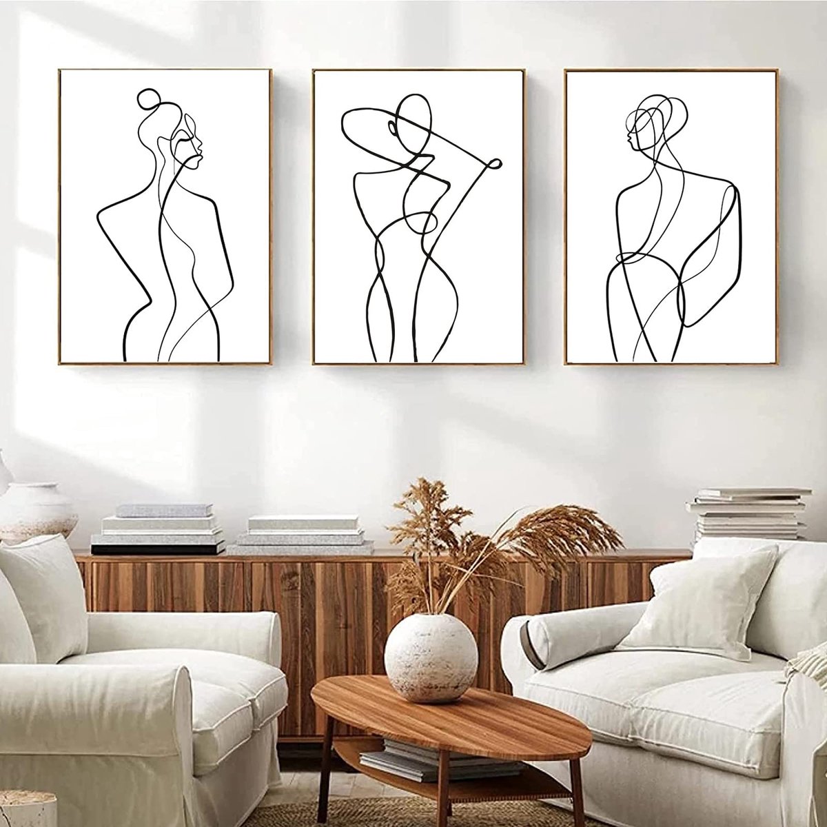 Unyqoos® Set van 3 Abstracte Posters voor Slaapkamer en Woonkamer Decoratie