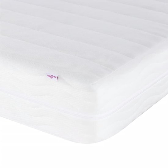 vidaXL - Bedframe - zonder - matras - "Zadar" - kunstleer - zwart - en - wit - 80x200 - cm