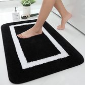 Olanly Badmat Antislip - Badkamermat - Absorberende Badmat - Douchemat - 61x91cm - Zwart