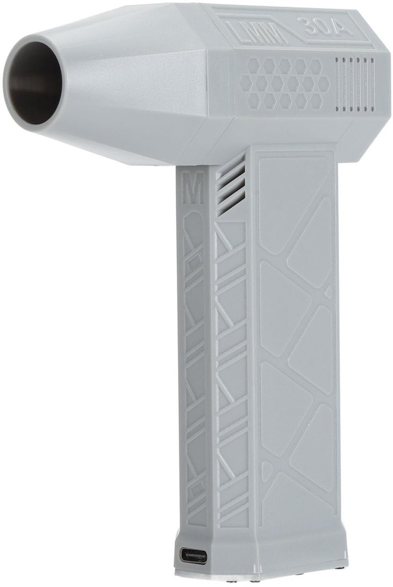 Handheld turbostraalblazer met borstelloze motor, hoge snelheid 130.000 tpm, turbinestraalblazer met Type-C QC15W snellader voor toetsenbordreiniging, autoreiniging, buitenactiviteiten en kamperen.