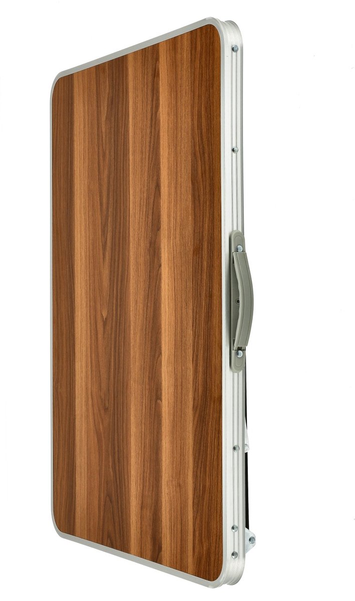 Klaptafel 80x60x70cm - Inklapbare Campingtafel Houten Look - Opvouwbare Tuintafel met Handvat - Vouwtafel voor Buiten - Camping en Tuin van Merkloos — afbeelding 2