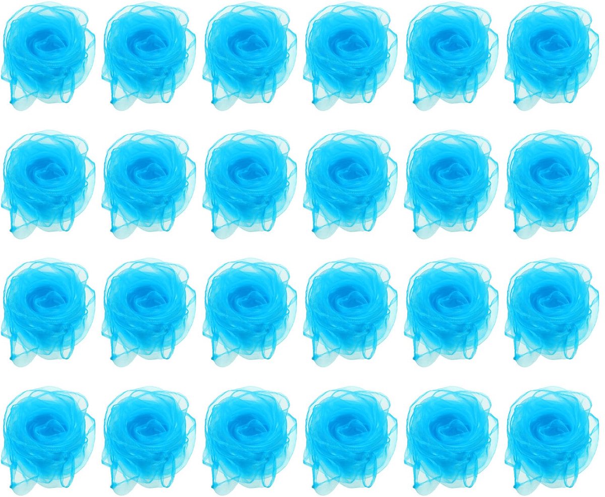 Danssjaals, 24 stuks vierkante jonglerende sjaals 61 bij 61 cm voor spelen magische muziekactiviteit jongleren dressing, hemelsblauw