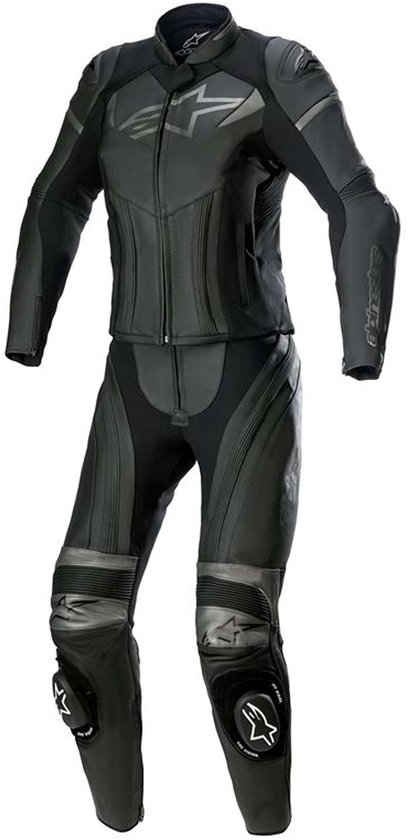 Alpinestars Stella Gp Plus 2 Pc lederen pak Zwart Metallic Grijs - Maat 40 - Racepak