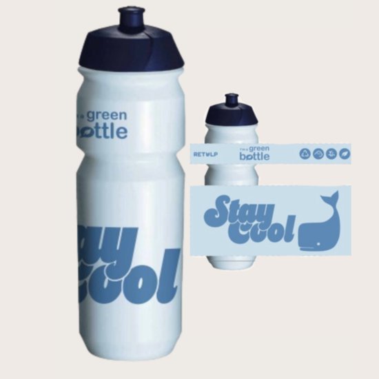 Retulp Bio Bidon Pakket - Bidons - Waterflessen - Sport - Waterfles - Drinkfles - Bidon - 750 ml - 2 stuks - Blauw — afbeelding 4