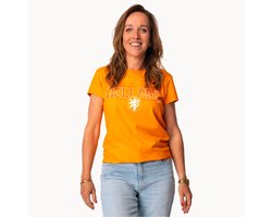 Nederlands Elftal T-Shirt Dames - Maat S - KNVB Fan Shirt - Katoen