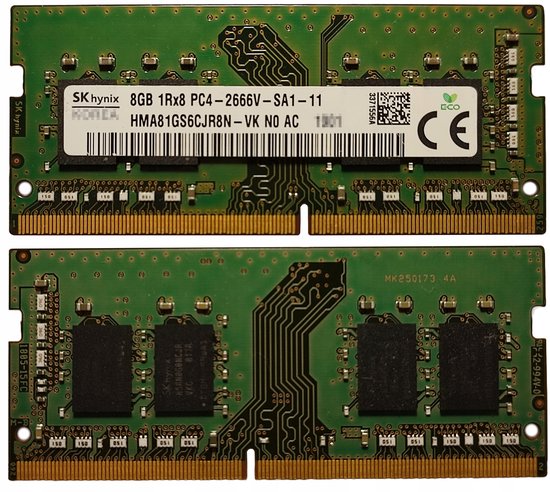 SK Hynix 8GB SODIMM DDR4 3200 PC4 3200AA 1Rx8 HMA81GS6CJR8N-XN Laptop RAM Memory SO-DIMM für Dell HP Lenovo und andere Systeme