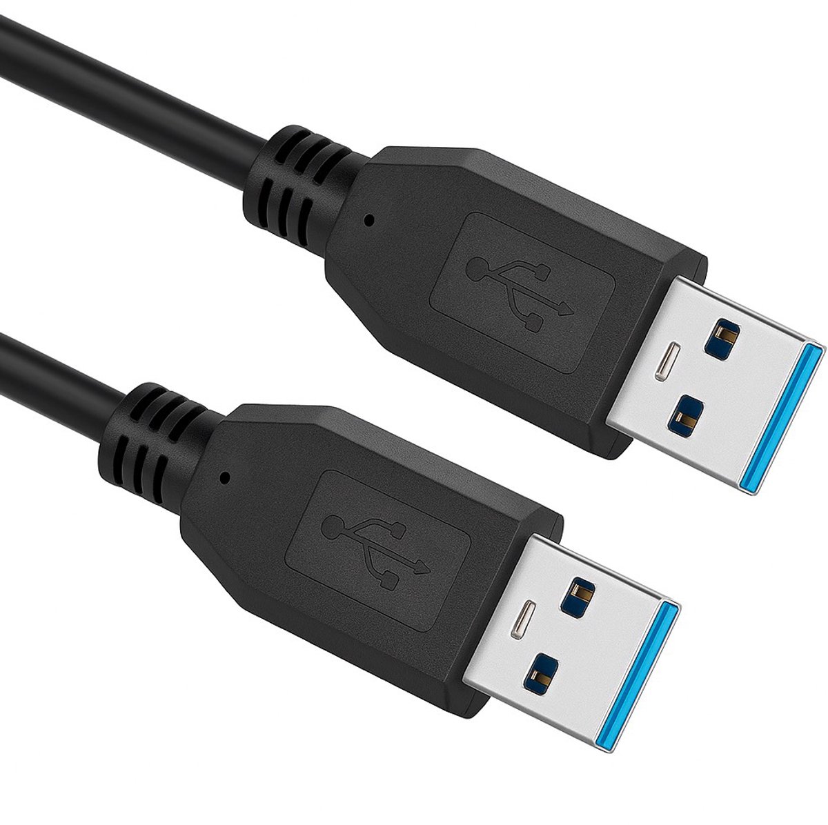 USB kabel - USB A- 3.0 - Super Speed - 0.5 meter - Zwart - Allteq