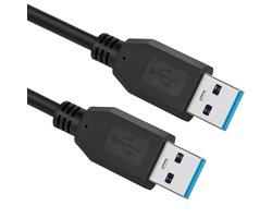 USB kabel - USB A- 3.0 - Super Speed - 0.5 meter - Zwart - Allteq