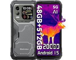 Blackview XPLORE 1 Pro - Robuuste Smartphone - 5G - 48GB RAM - 512GB ROM - 6.78 inch - Robuuste Telefoon - Nachtzicht - Android 15 - NFC - GPS - Zwart