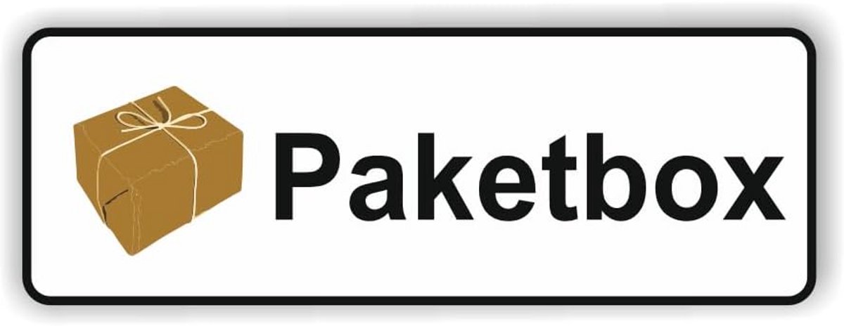 Pakketbrievenbus Symbool Sticker Weerbestendig Zelfklevend 15x6 cm
