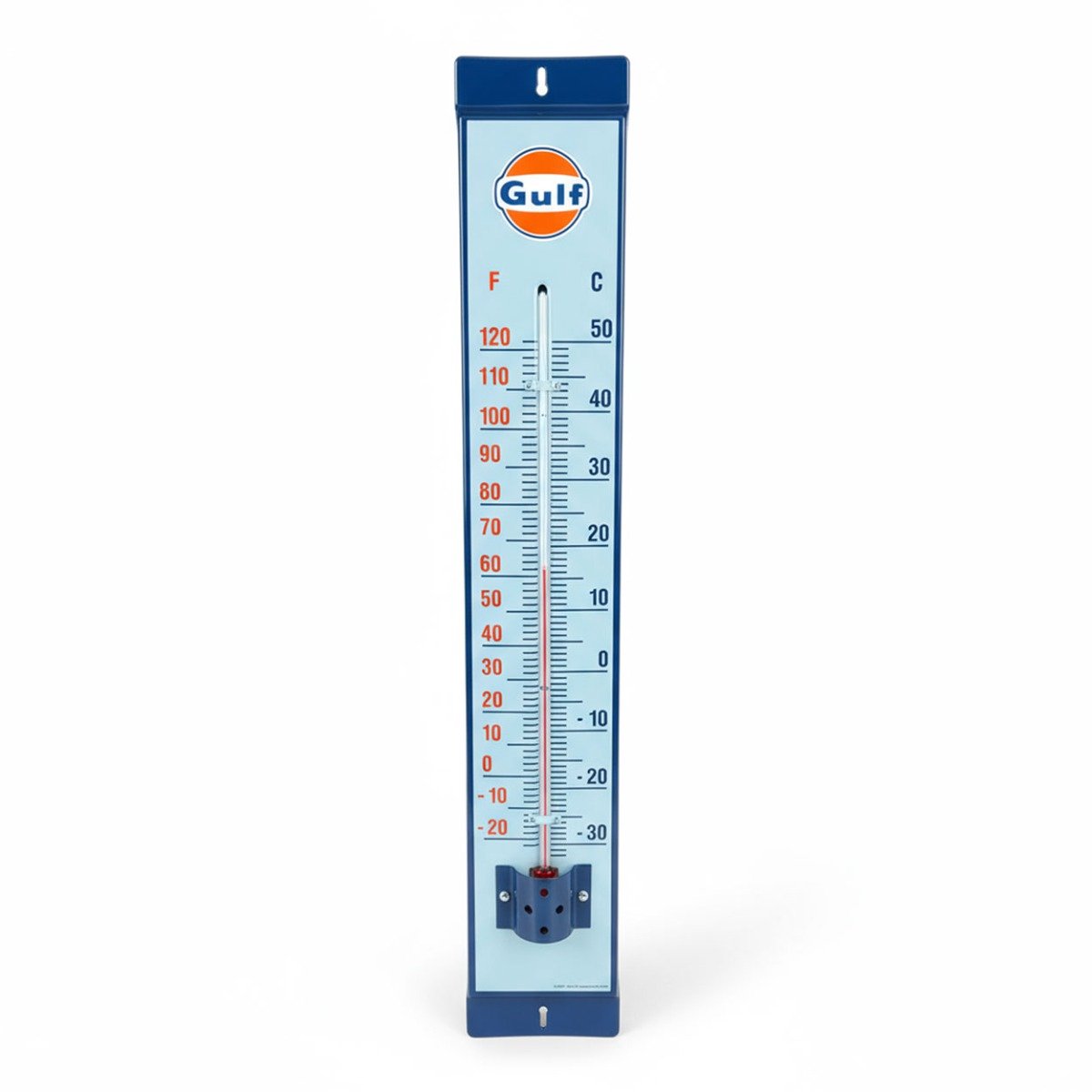 Gulf Thermometer Emaille - Gelimiteerd - Gelicentieerd door Bennies Fifties