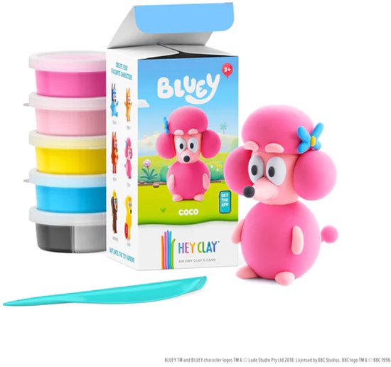 Hey Clay Boetseerklei Bluey LIMITED EDITION Coco