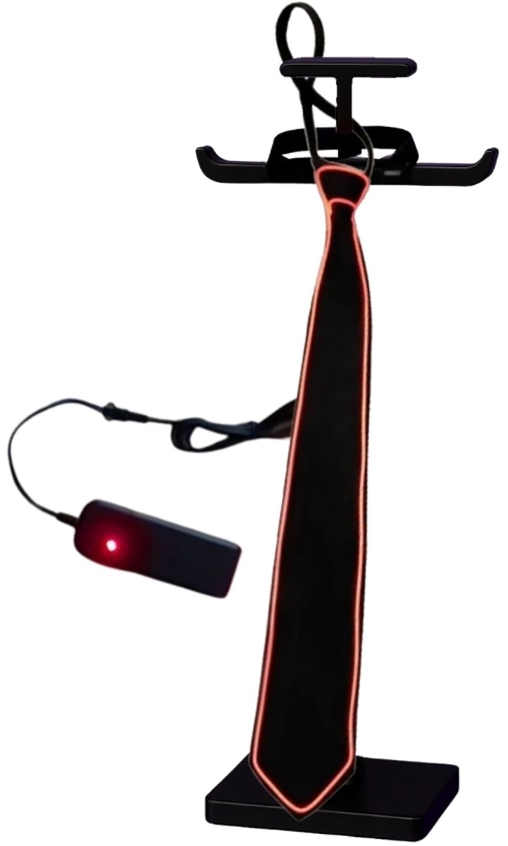 Doppler LED Party Tie – Oranje - Lichtgevende Stropdas met 3 Lichtmodi | Perfect voor Feesten, Festivals, Carnaval & Koningsdag