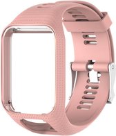 Siliconen horloge bandje – Wrist strap – Polsband - Geschikt voor Tomtom Adventurer - Golfer 2 - Spark - Runner 2/3 - Roze