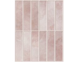 Muraio Plaktegels - 10 stuks Tegeltickers- Zelfklevende wandtegels - 3D Muurstickers Keuken - Tegelstickers Badkamer - Roze- 25,4 cm x 20 cm