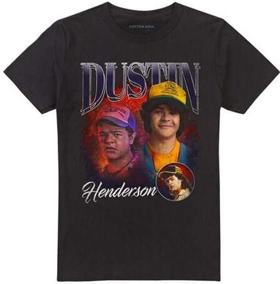 Stranger Things Saison 5 - T-shirt homme hommage à Dustin - noir - S