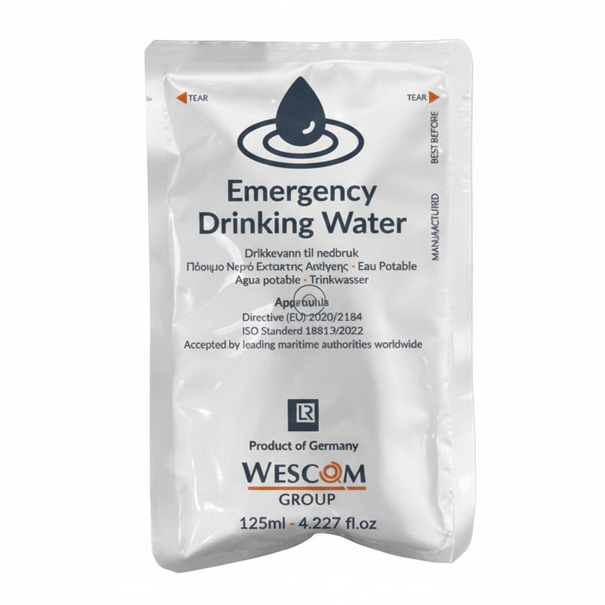 Pain Wessex Noodrantsoen drinkwater - 4x stuks - zakjes water - preppen / noodpakket / survival