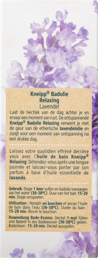 Kneipp Relaxing - Badolie - Lavendel - Ontspannende geur - 100 ml