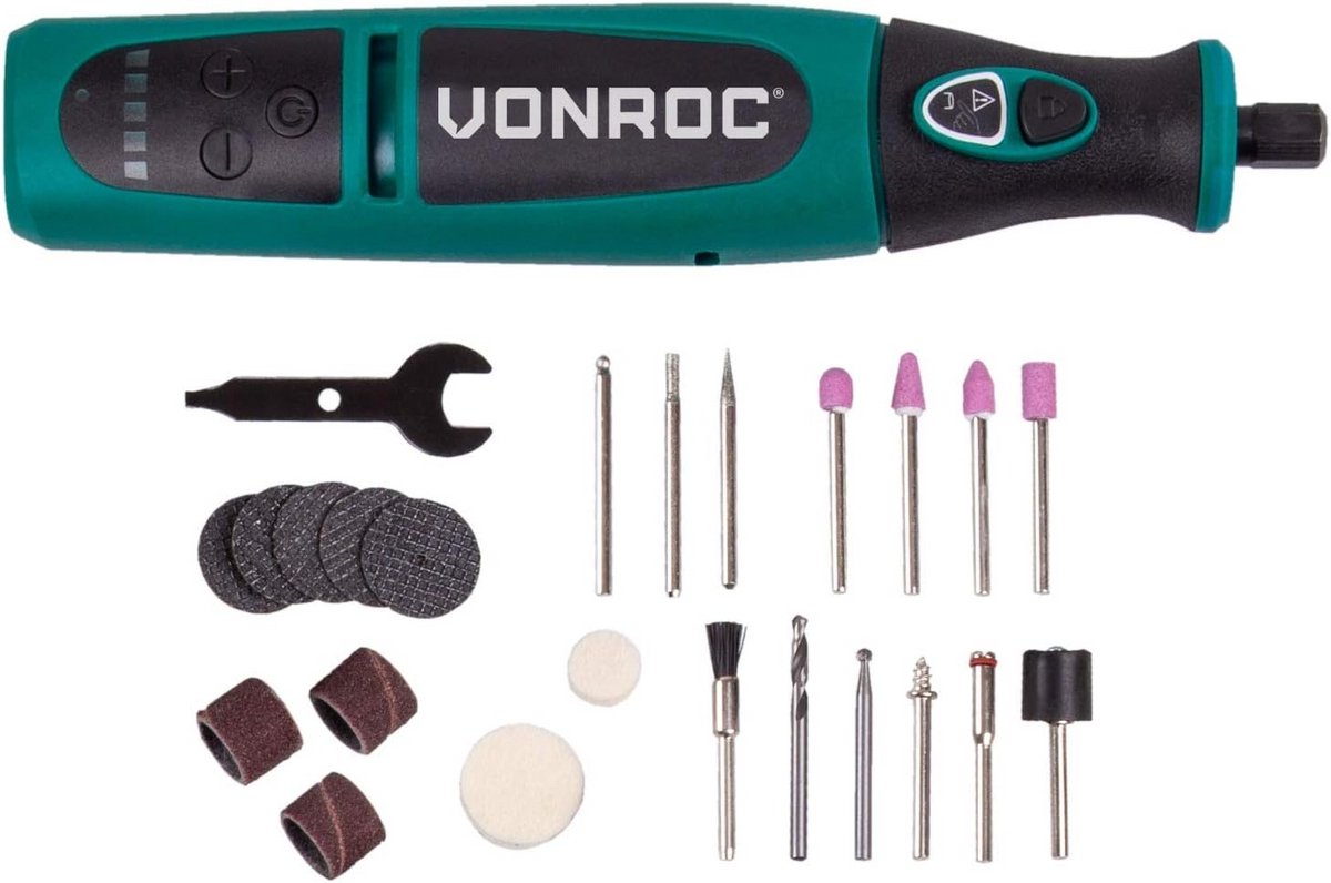 Draadloze Accu Multitool met 24 Accessoires en Oplader