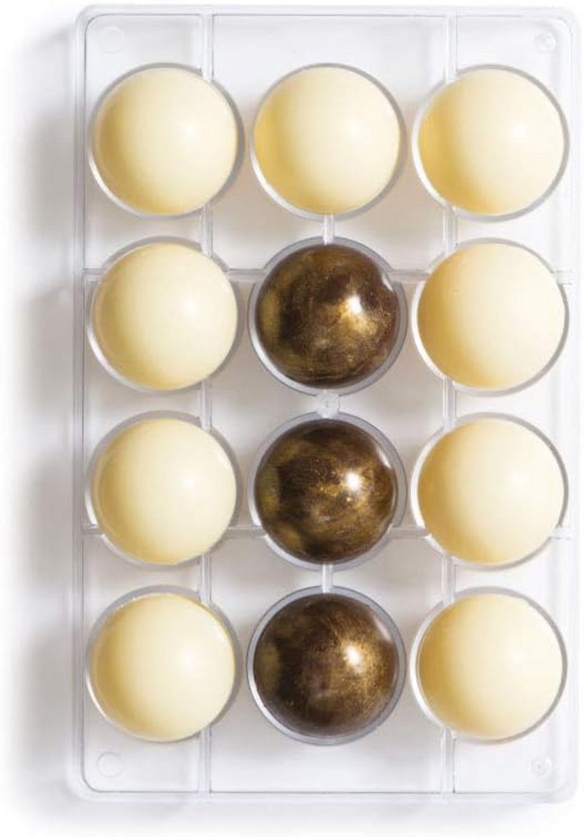 Professionele Polycarbonaat Vorm voor Halfronde Chocoladepralines
