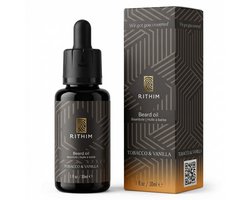Rithim® Baardolie Tobacco & Vanilla 30 ml – Baardverzorging | baard olie | beard oil | baardgroei stimulerende baardolie