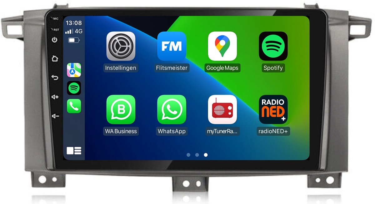 CarPlay autoradio geschikt voor Land Cruiser LC100 | 2005 t/m 2007 | Android 13 | Draadloos Apple CarPlay & Android Auto | 2GB + 32GB | 8-Core processor | Davilon | 2025 model | 2005 2006 2007 | Bluetooth & Wifi