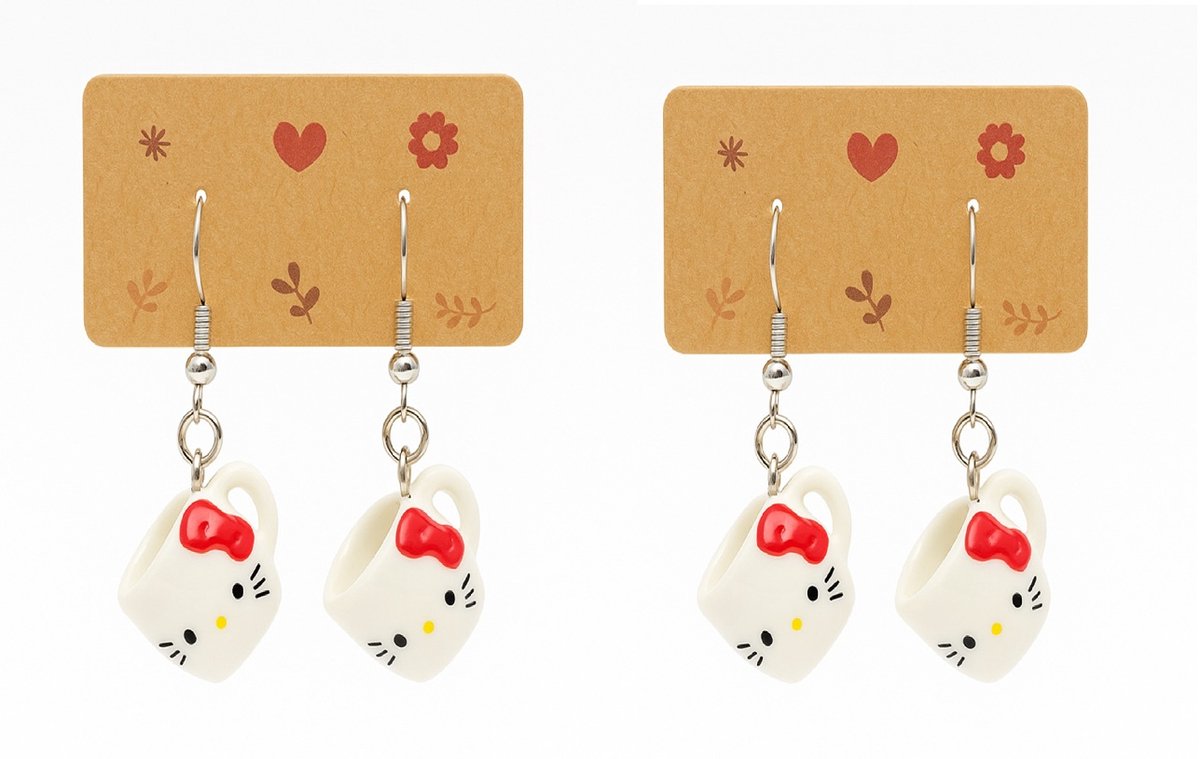 Vriendinnen Oorbellen - Sieraden - Musti - 2 setjes – totaal 4 oorbellen ! - Cadeau voor jezelf en ....