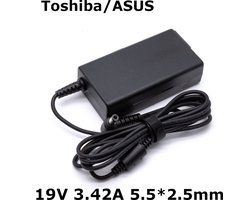 EISENZ Toshiba/Asus Laptop Adapter 19V 3.42A – Plug 5.5x2.5mm – Snelladen – Hoge Compatibiliteit - EZ1128