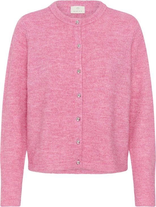 Cardigan Tricot Kaffe KAniel Dames - Pink Power Melange