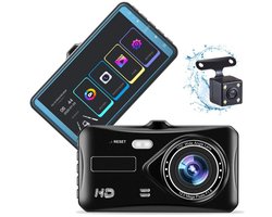Dual Dashcam voor Auto - Voor en Achter - Full HD - Parkeermodus - 170° wijdhoeklens(Inclusief 64GB geheugenkaart)
