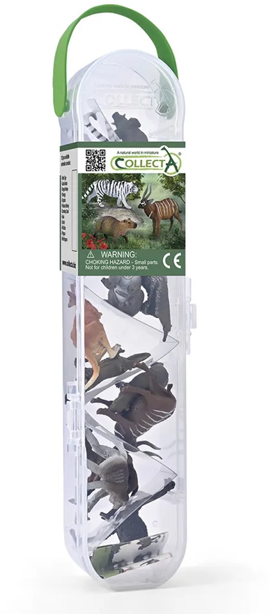 COLLECTA Figurine Mini Set - 12 Wilde Dieren - Wilde Dieren - Handgeschilderd - Miniatuur