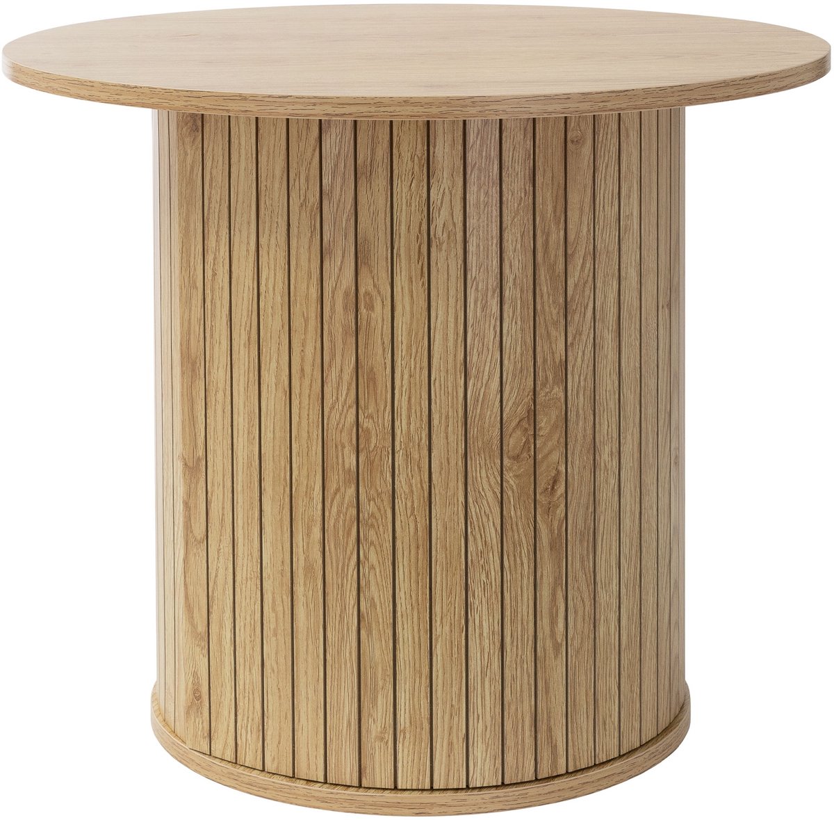 ml-design salontafel rond bruin houtlook Ø60x40 cm woonkamer bijzettafel modern klassiek design houten koffietafel compact rond tafeltje voor thee koffie snacks stijlvolle woondecoratie decoratieve grijze tafel industrieel woonkamermeubel