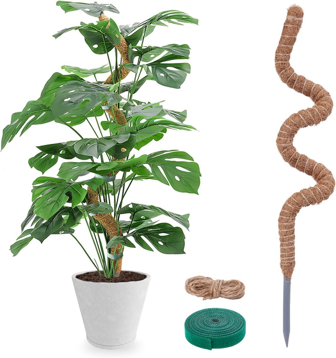 Famanu - Mosstok 120 cm flexibele plantensteun voor binnen, 