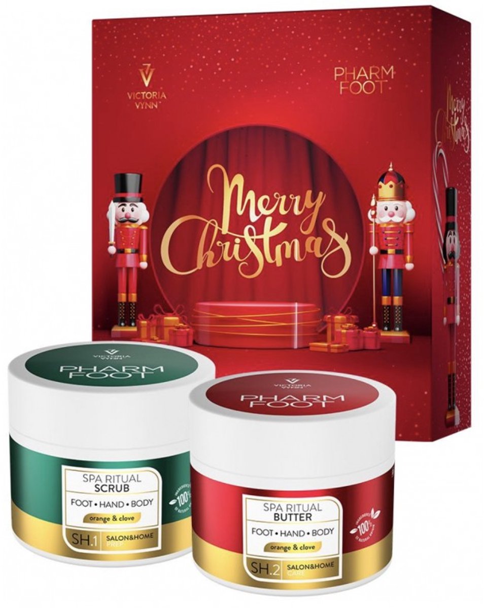 Kerst Geschenkset Spa Ritual all body scrub & butter orange & clove - creme - cadeaupakket - set - gift - cadeau - pakket - present - kerstpakket - kerstcadeau - kerst - christmas - feest - verjaardag - birthday - victoria vynn - pharm foot