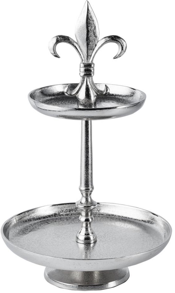 Michael Noll - Etagère "Lilie"- 2 lagen/verdiepingen - Zilver - 50 cm