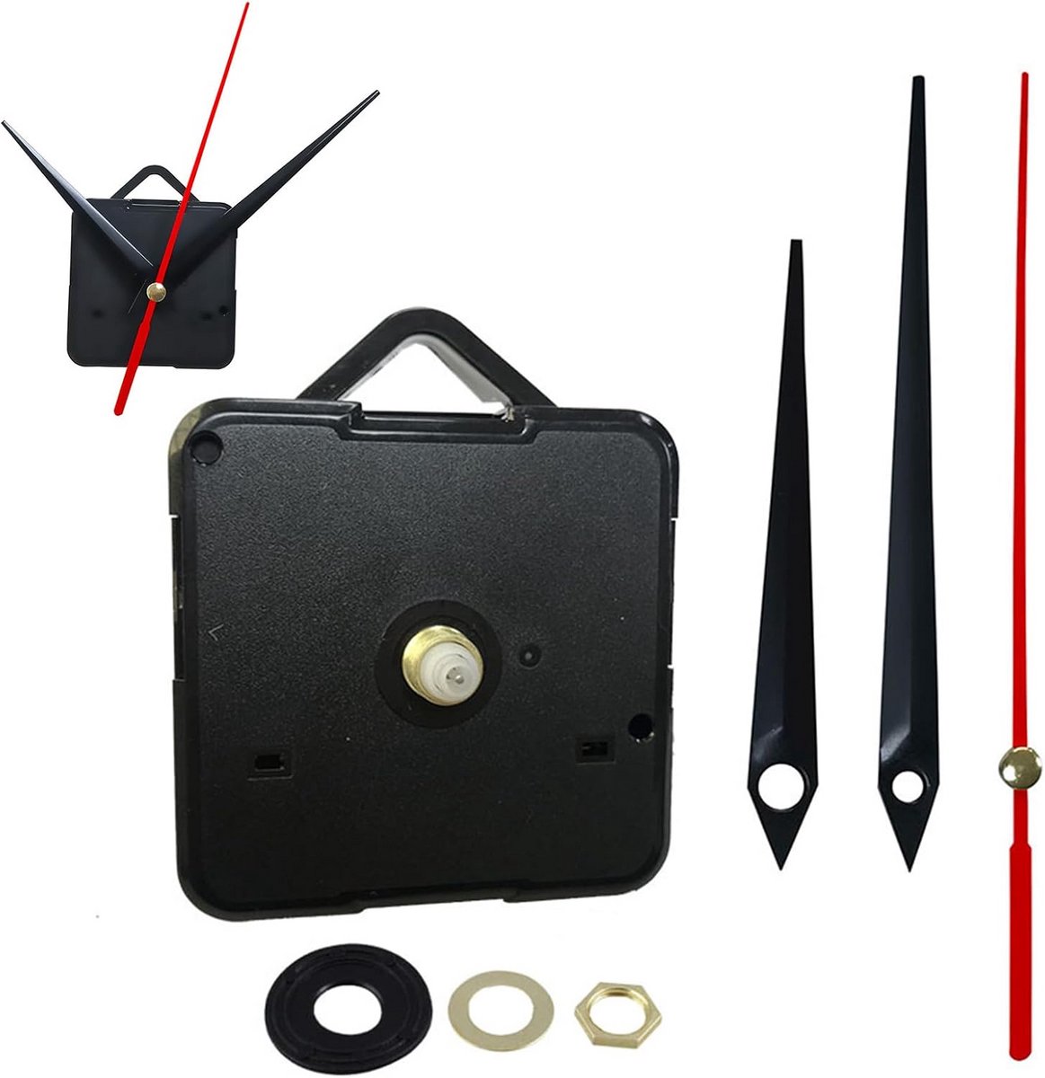 Stille Uurwerk Set voor Klokken - Compleet DIY Mechanisme met Wijzers