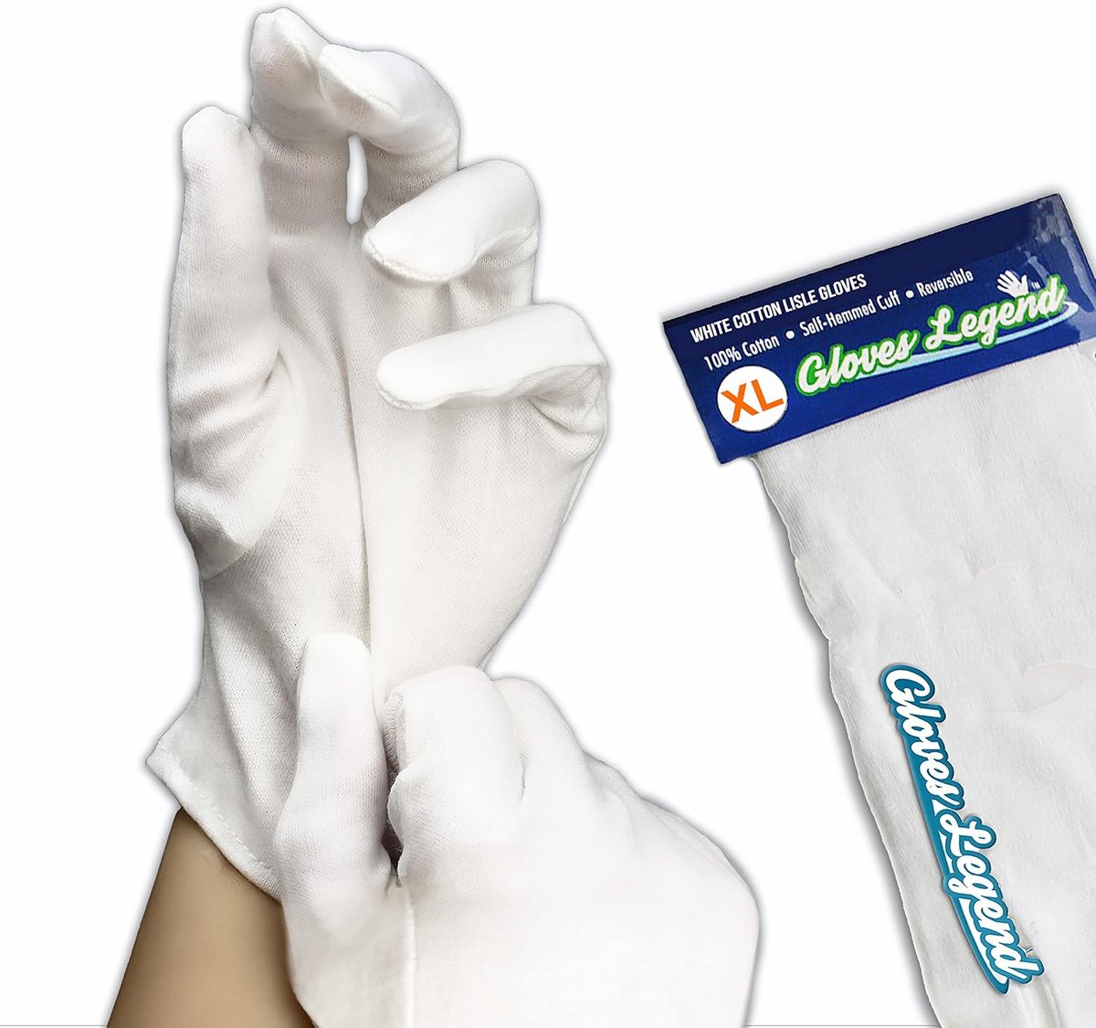 Witte katoenen handschoenen - zacht en ademend voor kostuums en re-enactments