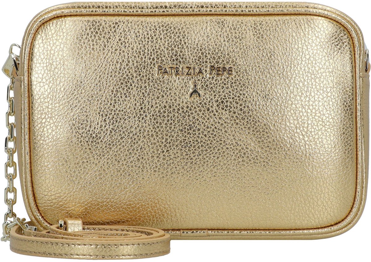 Patrizia Pepe Fly Schoudertas Leer 19 cm - Dames - solar gold