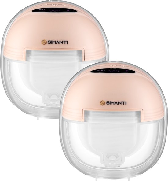 Simanti Elektrische Borstkolf - Draadloze Handsfree Borstkolf - 2 stuks - Borstpomp - Kolfapparaat - USB-C - BPA-vrij