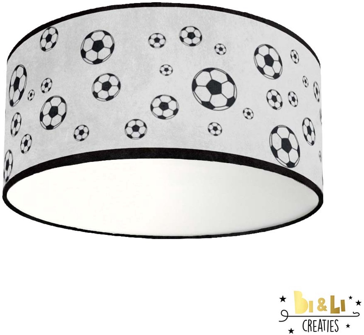 Plafondlamp Voetbal wit-sfeerverlichting-kinderkamer-voetbal-incl diffuser-incl plafondfitting