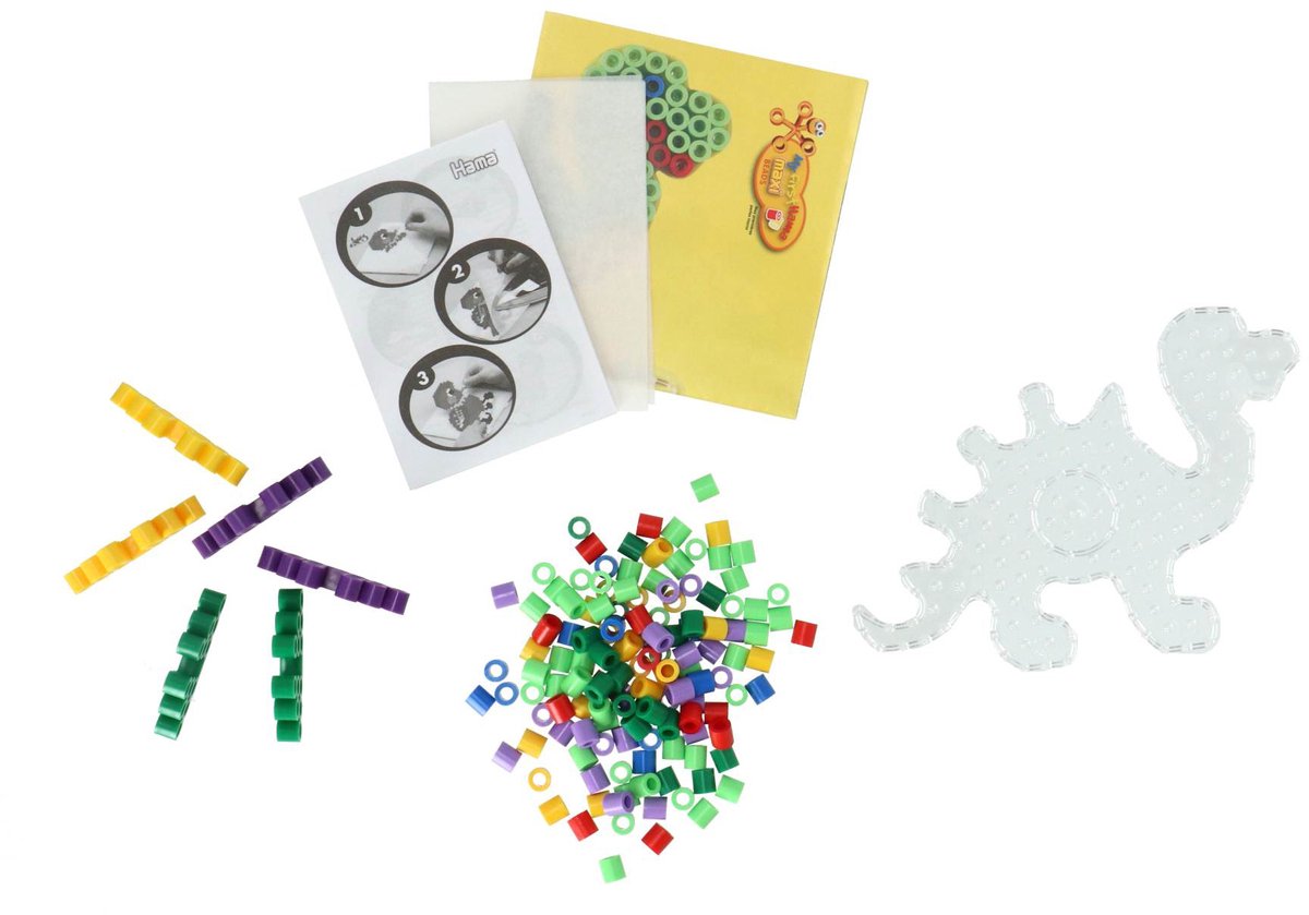 Hama - Strijkkralen Maxi 600 stuks - Dino’s in Box — afbeelding 3