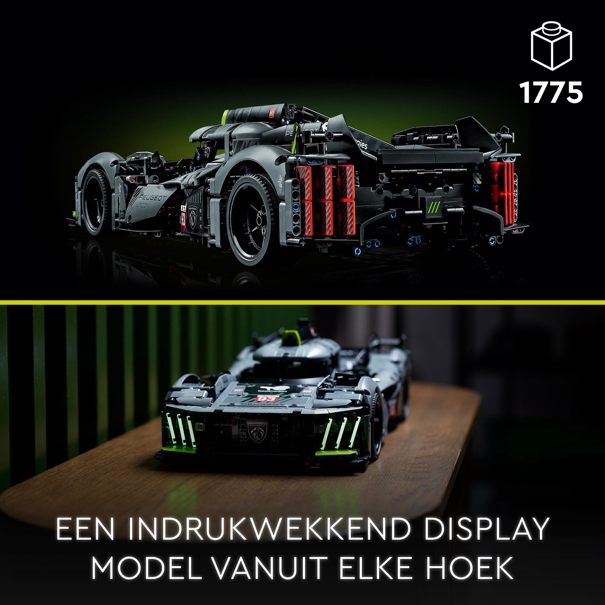 LEGO Technic PEUGEOT 9X8 24H Le Mans Hybrid Hypercar Modelauto Bouwpakket voor Volwassenen - 42156 — afbeelding 9