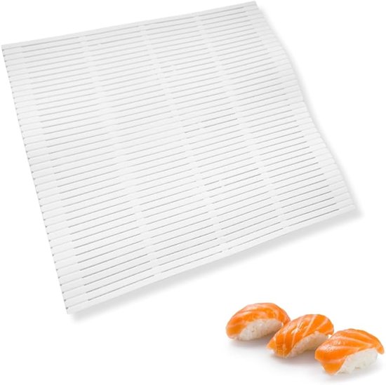 pat & doris Tappetino per sushi in plastica antiaderente, per sushi, kit Makisu, 27 x 25 cm