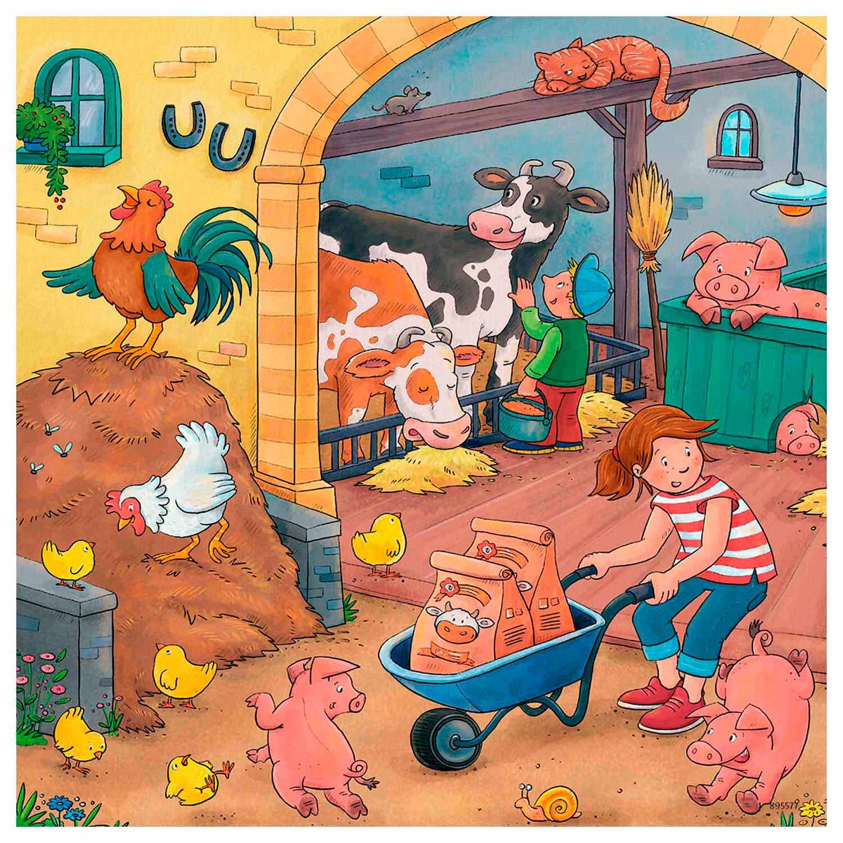 Ravensburger puzzel Boerderij - 3x49 stukjes - kinderpuzzel — afbeelding 8