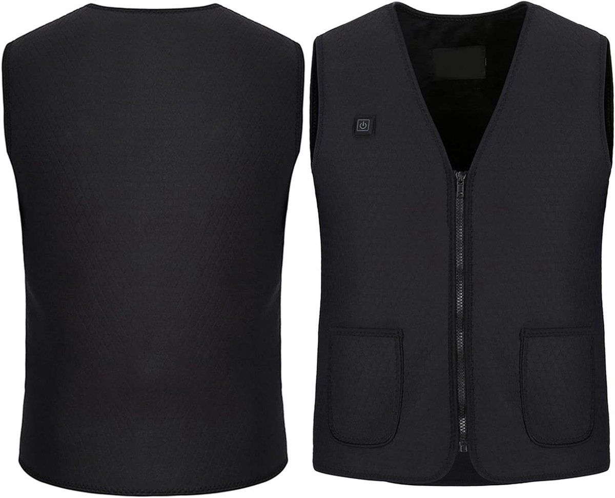 Ronte - Verwarmd vest USB-oplaadbaar met 3 temperatuurniveaus, uniseks voor outdooractiviteiten.