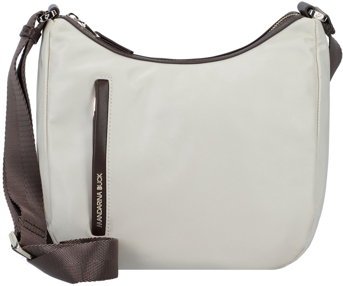 MANDARINA DUCK Schoudertas Hunter Hobo Bag Whitecap Gray Crème